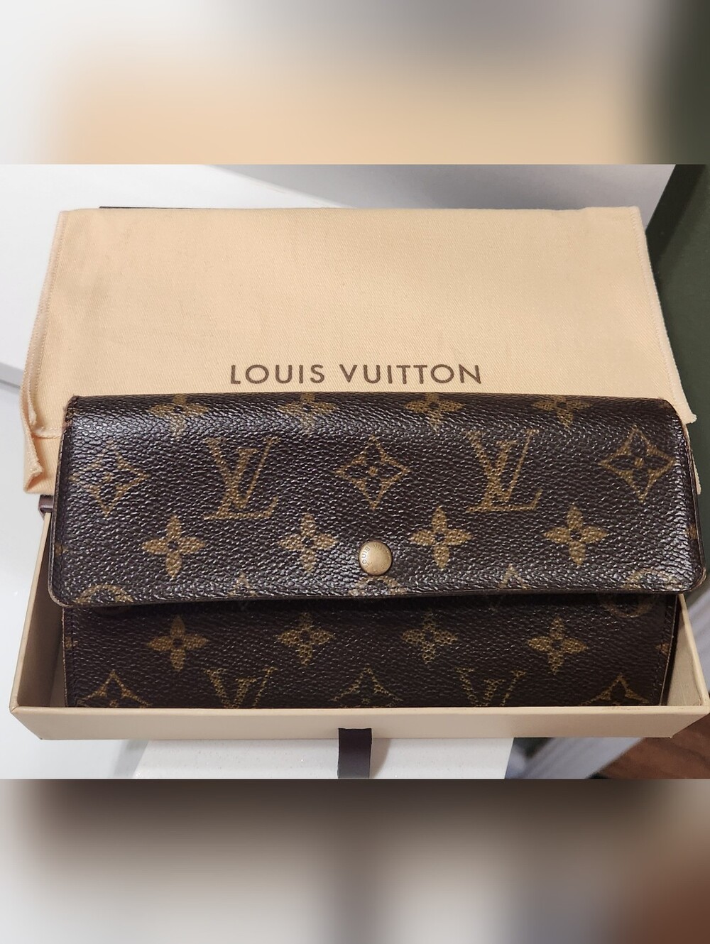 Louis Vuitton Monogram Porte-Tresor International Wallet With Dustbag & Box
